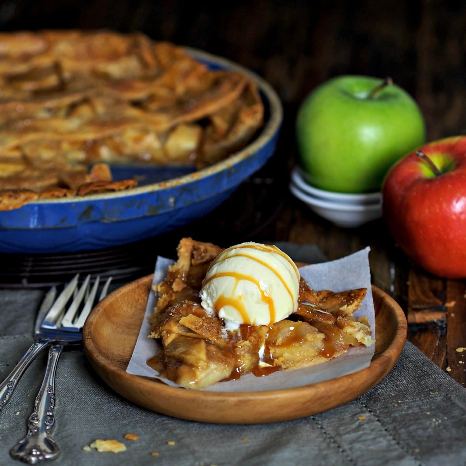 Salted Caramel Apple Pie - Simply Sated
